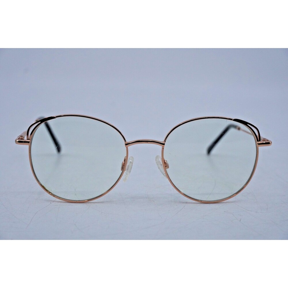Andwood AR007 Eyeglasses Rose Gold Metal Round 52-18-143 Blue Light Glasses
